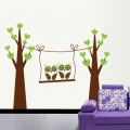 Swinging Owls Wall Sticker